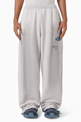 Buy Balenciaga White Banana Baggy Pants in Fleece For Men Online