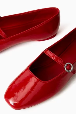 Buy Kate Spade New York Red Halo Mary Jane Flats in Crinkle Patent