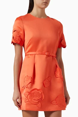 Buy Leo Lin Orange Aurelie Applique Mini Dress For Women Online | Ounass  Bahrain
