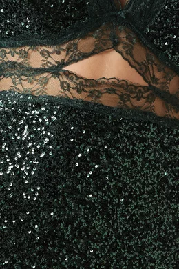 Buy Never Fully Dressed Green Mimi Sequin-embellished Mini Dress For Women  Online | Ounass Bahrain