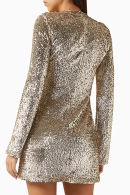 Buy Simkhai Gold Opal Sequin-embellished Mini Dress For Women Online |  Ounass Bahrain