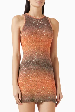 Buy Asta Resort Orange Natalia Gradient Mini Dress in Cotton Blend For  Women Online | Ounass Bahrain