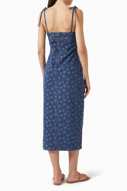 Buy Minkpink Blue Neve Midi Dress in Denim For Women Online | Ounass Bahrain