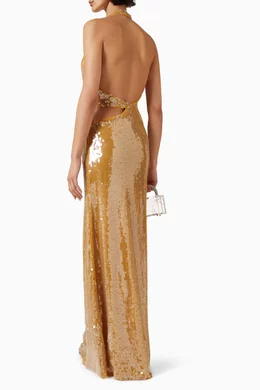 Buy Misha Gold Devon Sequin-embellished Dress For Women Online | Ounass  Bahrain