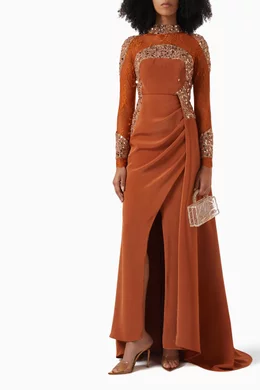 Buy MOOEi Brown Carter Gown For Women Online | Ounass Bahrain