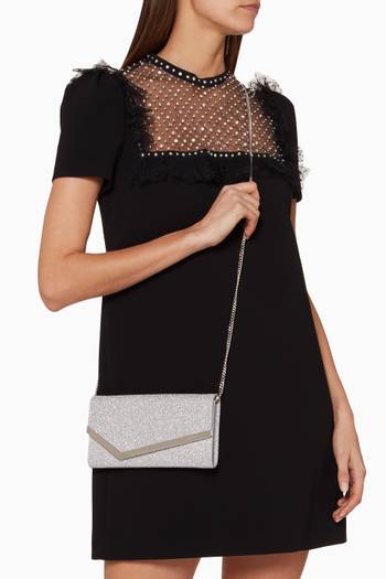 hover state of Emmie Clutch in Fine Glitter Leather