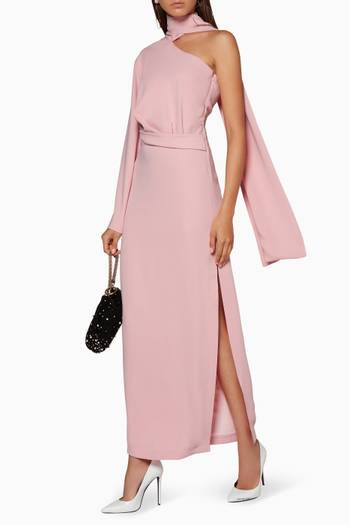 hover state of Pink Drama Long Dress     