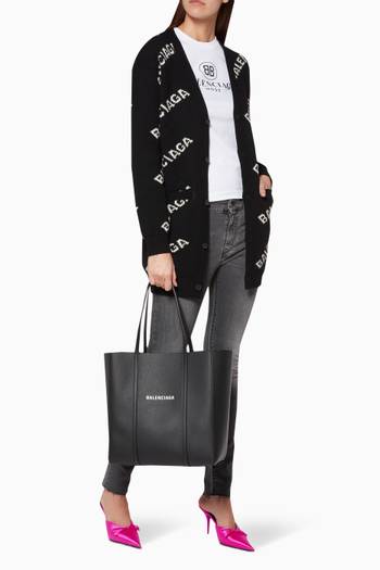 hover state of Black Small Everyday Shopper Tote Bag