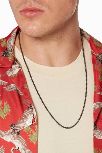 hover state of Small Box Chain Stainless Steel Necklace   