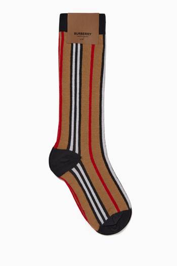 hover state of Icon Stripe Cotton Blend Socks  
