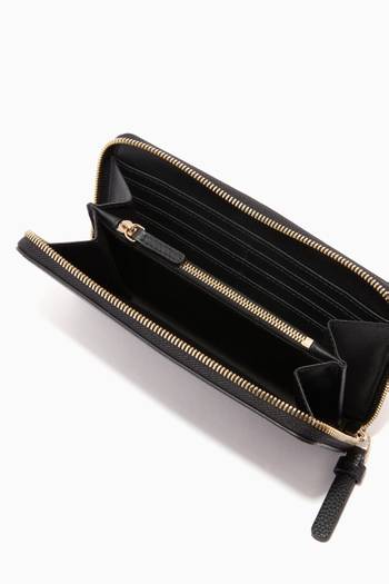 hover state of Zip Around Grained Leather Wallet   