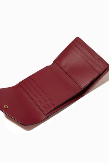 hover state of Small Wyn Wallet in Colour-block Signature Canvas & Leather     