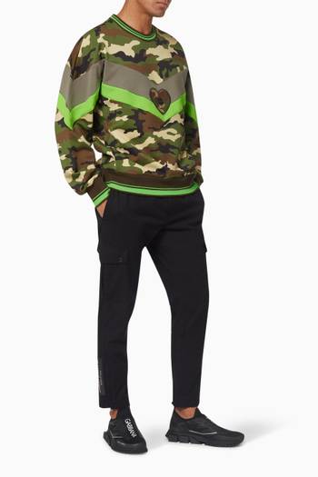 hover state of Reborn to Live Camo Sweatshirt in Cotton   