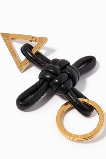 hover state of Knotted Key Ring in Nappa   