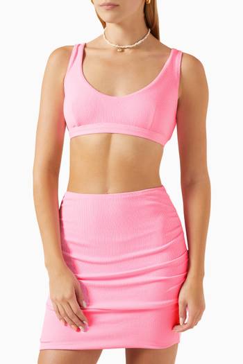 hover state of Plunge Crop Bikini Top in LYCRA®