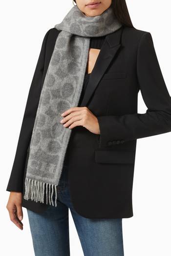 hover state of Reversible Signature Muffler in Cashmere