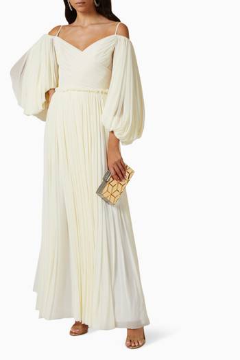 hover state of Gathered Maxi Gown in Jersey