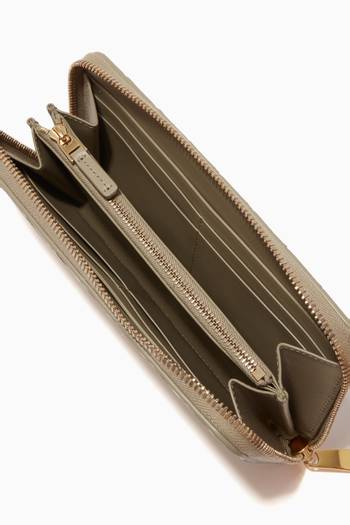 hover state of Zip Around Wallet in Intrecciato Nappa
