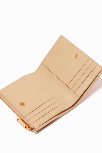 hover state of Bi-fold Zipper Wallet in Intrecciato Leather