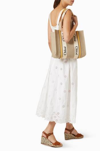 hover state of Woody Medium Tote Bag in Canvas