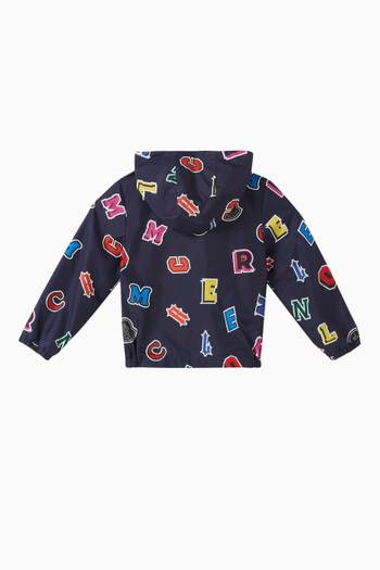 hover state of Delbee Letters Reversible Jacket in Nylon