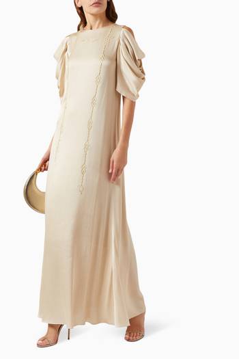 hover state of Cowl-sleeve Maxi Dress in Viscose