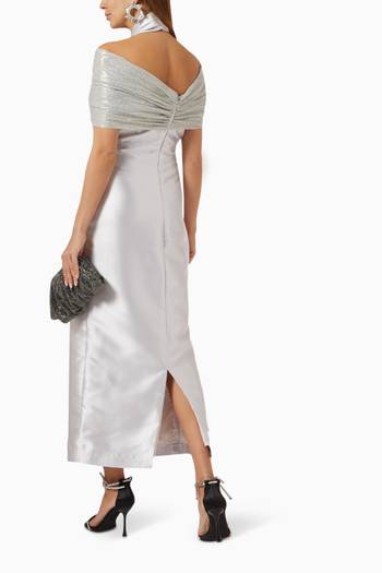 hover state of Halterneck Gown in Satin