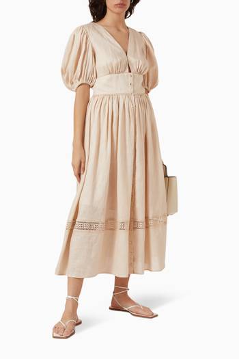 hover state of Carrie Midi Dress in Linen