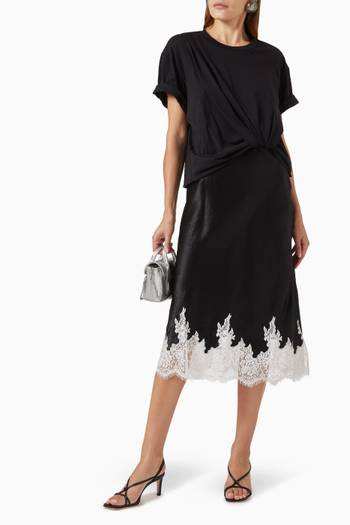 hover state of Draped T-Shirt Slip Combo Dress in Jersey