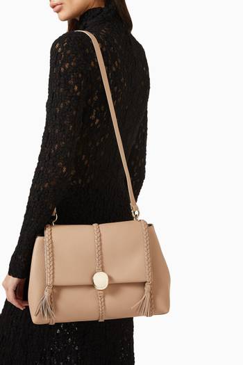hover state of Medium Penelope Shoulder Bag in Leather
