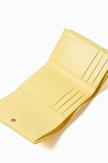 hover state of Tri-fold Zip Wallet in Intrecciato Nappa