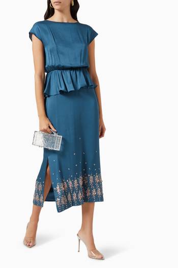 hover state of Embellished Midi Skirt in Ecovero Viscose