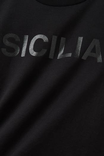 hover state of Sicilia-print T-shirt in Cotton Jersey