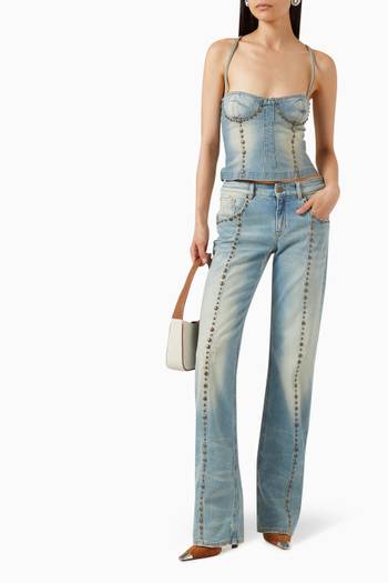 hover state of Jean Bustier Top in Denim