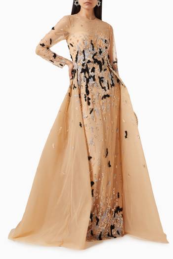 hover state of Beaded-embellished Gown in Tulle
