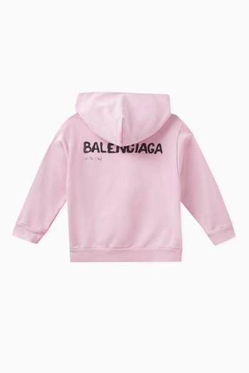 hover state of Hand Drawn Balenciaga Hoodie in Curly Fleece