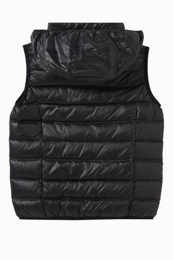 hover state of EA7 Logo-print Quilted Vest in Polyamide