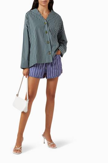 hover state of Striped Pyjama Shirt in Cotton