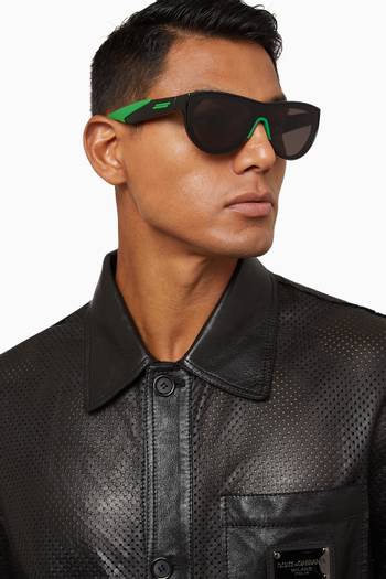 hover state of Unapologetic D-frame Sunglasses in Acetate