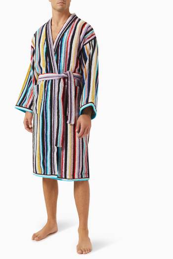 hover state of Chandler Bathrobe in Lamé Terrycloth