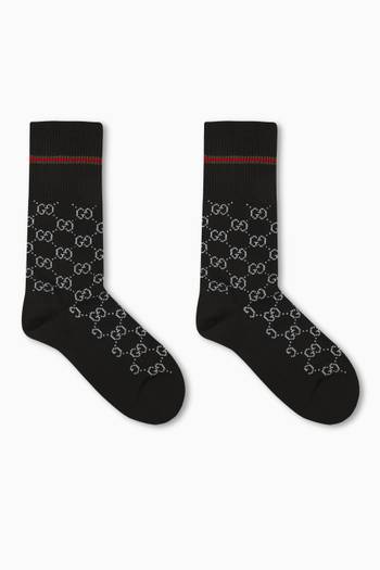 hover state of GG Logo Socks in Cotton-blend