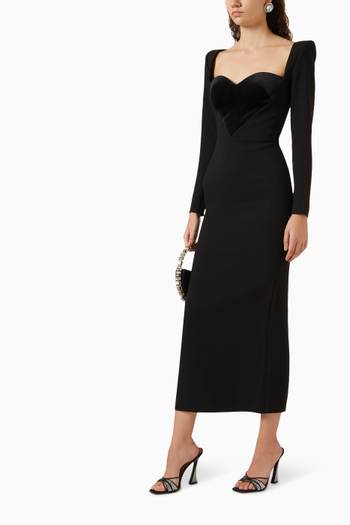 hover state of Lyndon Dress in Stretch-crepe