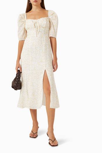 hover state of Lunar Midi Dress in Linen