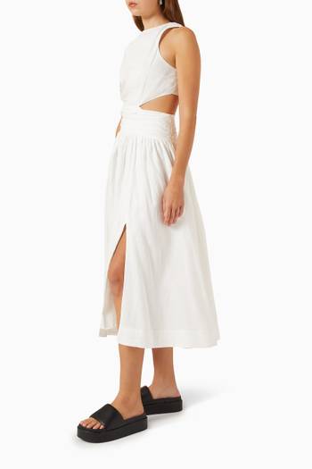 hover state of Amalfi Midi Dress in Linen