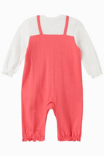 hover state of Rabbit Motif Coverall in Cotton