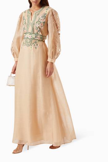 hover state of Anna Embellished Maxi Dress in Organza