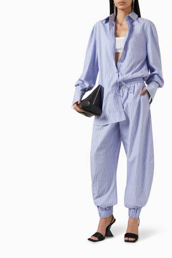 hover state of Logo Striped Shirt Jumpsuit