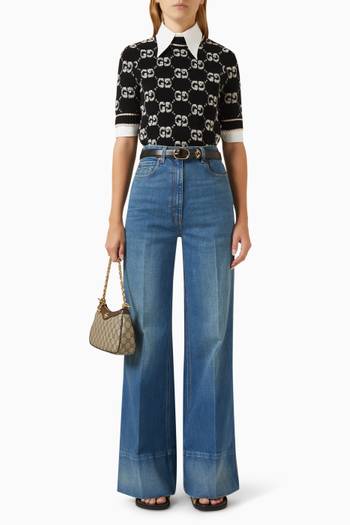 hover state of Wide-leg Jeans in Denim