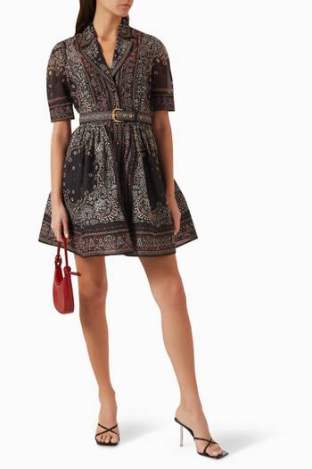 hover state of Matchmaker Mini Shirt Dress in Silk-linen Organza