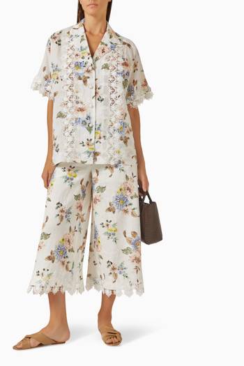 hover state of Applique Culottes in Linen